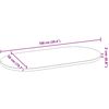 vidaXL bordplade 100x50x2 cm massivt egetr&aelig; oval