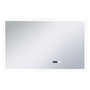 vidaXL LED-spejl med ber&oslash;ringssensor og tidsdisplay 100x60 cm
