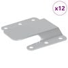 vidaXL Flush Mount Beslag 12 pcs S&oslash;lv 75 x 66 x 1,4 mm St&aring;l