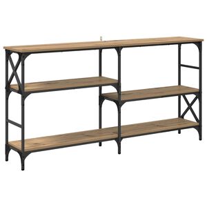 vidaXL Konsolbord Artisan Egetr&aelig; 150 x 29 x 76,5 cm Konstrueret tr&aelig;