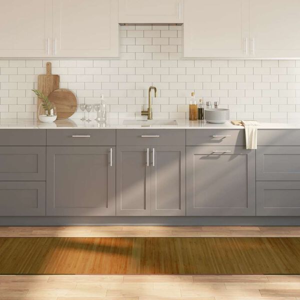 vidaXL gulvt&aelig;ppe 70x400 cm rektangul&aelig;r bambus brun