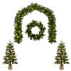 vidaXL Mini-juletr&aelig;ss&aelig;t 60 cm 125 LED'er Varm hvid PVC og PE Gr&oslash;n