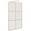 vidaXL Walk-in brusev&aelig;g Guld 115 x 195 cm h&aelig;rdet glas