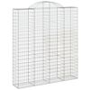 vidaXL buet gabionkurv 200x50x220/240 cm galvaniseret jern
