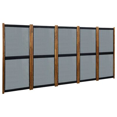 vidaXL 5-panels rumdeler 350x170 cm sort