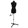 vidaXL Just&eacute;rbar kjoleform til kvinder Sort s Fl&oslash;jl