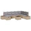 vidaXL Havesofa S&aelig;t 9 stk. Beige polyrattan