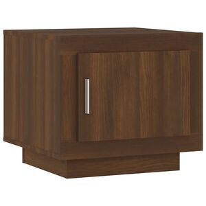 vidaXL sofabord 51x50x45 cm konstrueret tr&aelig; brun egetr&aelig;sfarve