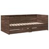 vidaXL daybed med skuffer uden madras 90x190 cm brunt eg