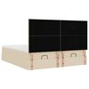 vidaXL osmannisk sengeramme med madrasser 180x200 cm stof cremefarvet