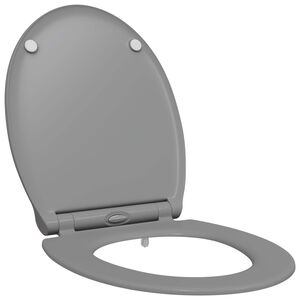 vidaXL Toilet s&aelig;de Gr&aring; 47 x 37,5 x 3,8 cm Duroplast
