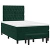 vidaXL kontinentalseng med madras 120x190 cm velour m&oslash;rkegr&oslash;n