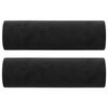 vidaXL 3-personers sofa med pyntepuder 180 cm velour sort