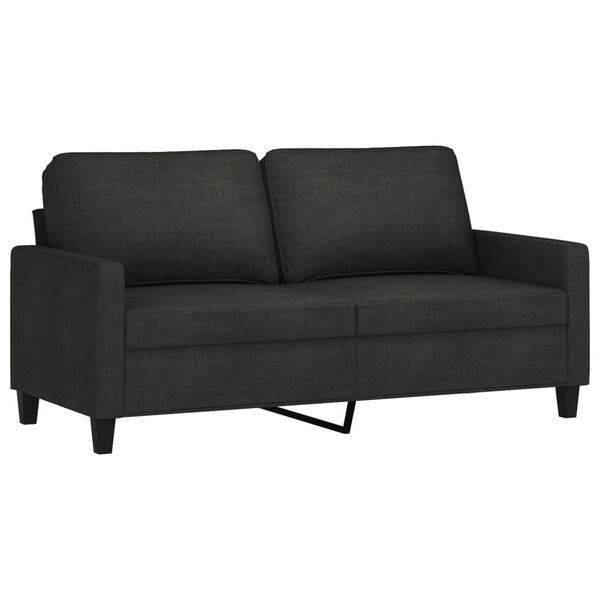 vidaXL 2-personers sofa 140 cm stof sort