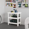 vidaXL arbejdsbord 78,5x50x80 cm massivt fyrretr&aelig; hvid