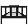 vidaXL sengeramme 100x200 cm massivt tr&aelig; sort