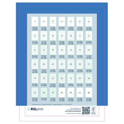 rillprint selvklæbende etiketter 105x42,4 mm 1000 ark hvid