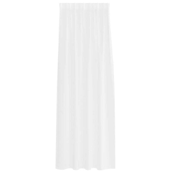 vidaXL Voile Gardin med gardiner 2 pcs Hvid 225 x 140 cm Polyester