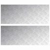 vidaXL Trappe Tread 2 stk. 100 x 40 cm S&oslash;lv Aluminium Rektangul&aelig;r