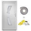 vidaXL hovedd&oslash;r 98x208 cm PVC hvid