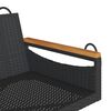 vidaXL gyngebænk 109x62x40 cm polyrattan sort