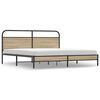 vidaXL sengeramme uden madras 183x213 cm metal r&oslash;get egetr&aelig;sfarve