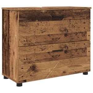 vidaXL Badev&aelig;relsesm&oslash;bel s&aelig;t 5 stk. Gammelt tr&aelig; 35 x 30 x 192 cm