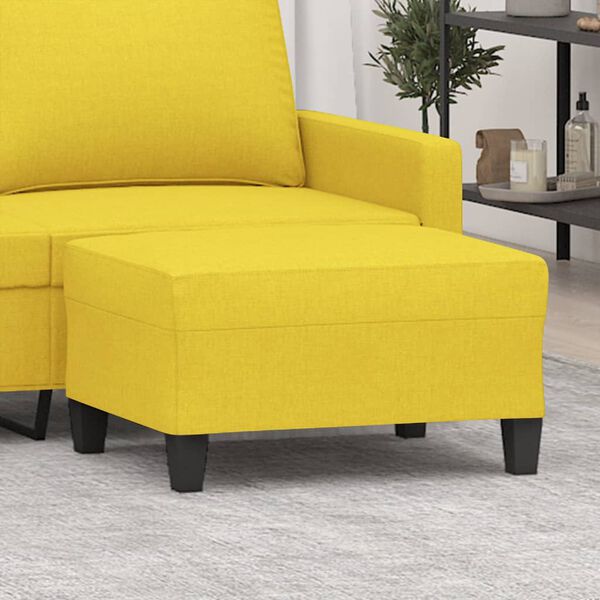 vidaXL fodskammel 70x55x41 cm stof lysegul