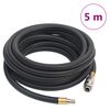 vidaXL hybrid luftslange 0,6" 5 m gummi og PVC sort