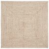 vidaXL Omr&aring;de t&aelig;ppe Natur og hvid 120 x 120 cm Jute