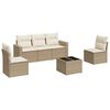 vidaXL sofas&aelig;t til haven 6 dele med hynder polyrattan beige