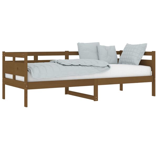 vidaXL daybed 80x200 cm massivt fyrretr&aelig; gyldenbrun