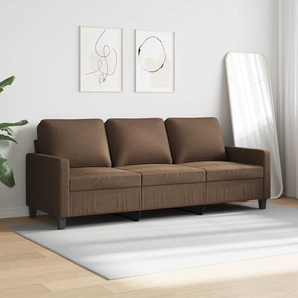 vidaXL 3-personers sofa 180 cm stof brun