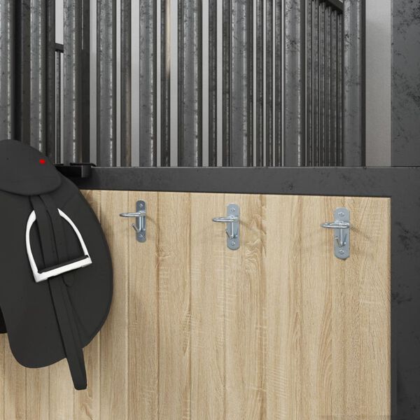 vidaXL spandkroge 3 stk. v&aelig;gmonteret galvaniseret st&aring;l s&oslash;lvfarvet