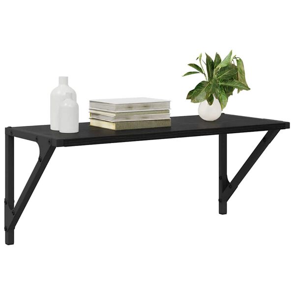 vidaXL V&aelig;ghylder 2 pcs Sort eg 60 x 25 x 25,5 cm Konstrueret tr&aelig;