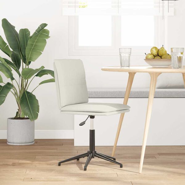 vidaXL spisebordsstol fløjl cremefarvet
