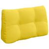 vidaXL Rygpude Lys Gul 80 x 24 x 50 cm Stof
