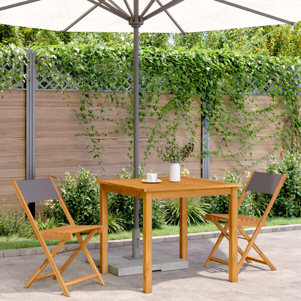 vidaXL bistrostole 2 stk. massivt akacietræ og stof antracitgrå