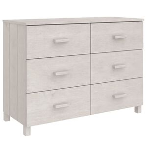 vidaXL sk&aelig;nk HAMAR 113x40x80 cm massivt fyrretr&aelig; hvid