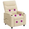 vidaXL Massagel&aelig;nestol Cremefarvet 75 x 95 x 103 cm Stof