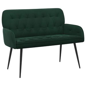 vidaXL 2-personers sofa med metalben 2-personers M&oslash;rkegr&oslash;n Fl&oslash;jl