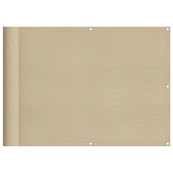 vidaXL altanafskærmning 75x1000 cm 100 % polyester beige