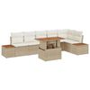 vidaXL Havesofa S&aelig;t 7 stk. Beige polyrattan