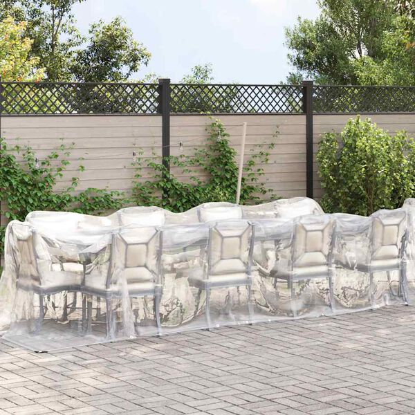 vidaXL klar presenning med &oslash;jer 2x12 m polyethylen