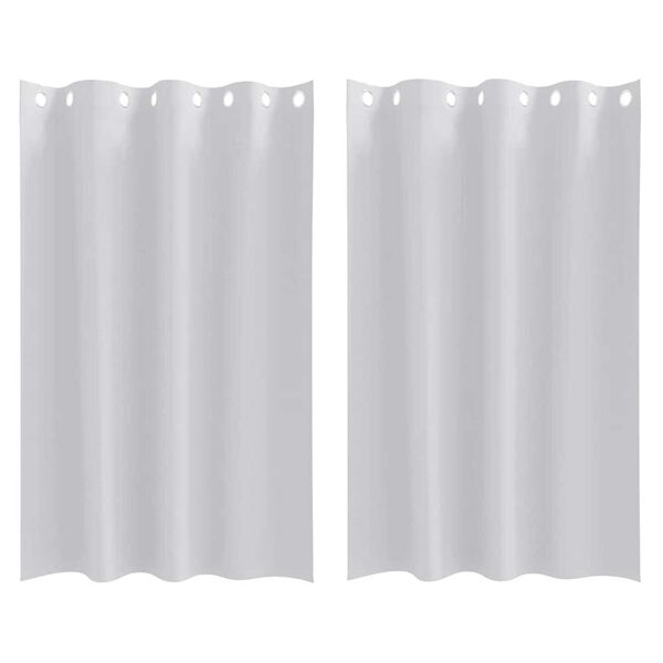 vidaXL M&oslash;rkl&aelig;gningsgardiner med ringe 2 pcs Bleg Gr&aring; 175 x 140 cm