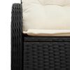 vidaXL Havemøbelsofa Sort 121 x 62 x 69cm polyrattan