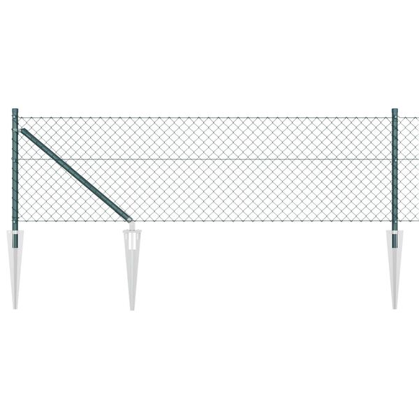 vidaXL Hegnsp&aelig;l Gr&oslash;n 25 x 0,4 m (40 x 40 mm net) St&aring;l og PVC