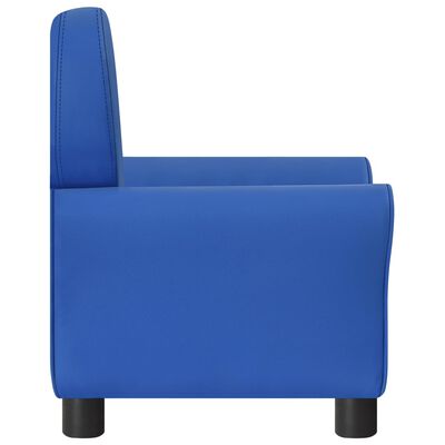 vidaXL lænestol til børn kunstlæder blå