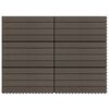 vidaXL Terrasse Flise 6 pcs M&oslash;rk Brun 60 x 30 cm WPC