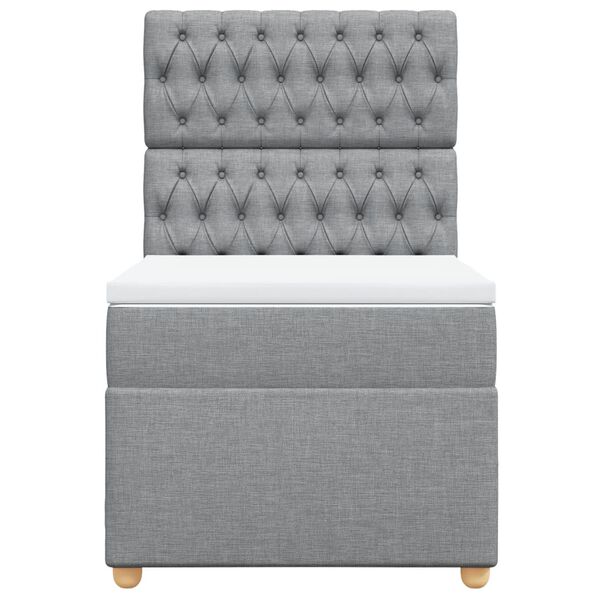 vidaXL kontinentalseng 80x200 cm stof lysegr&aring;